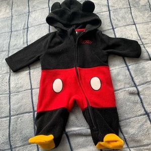 🍒🍒 Baby boys Disney Baby brand fleece Mickey Mouse bunting 3-6 months